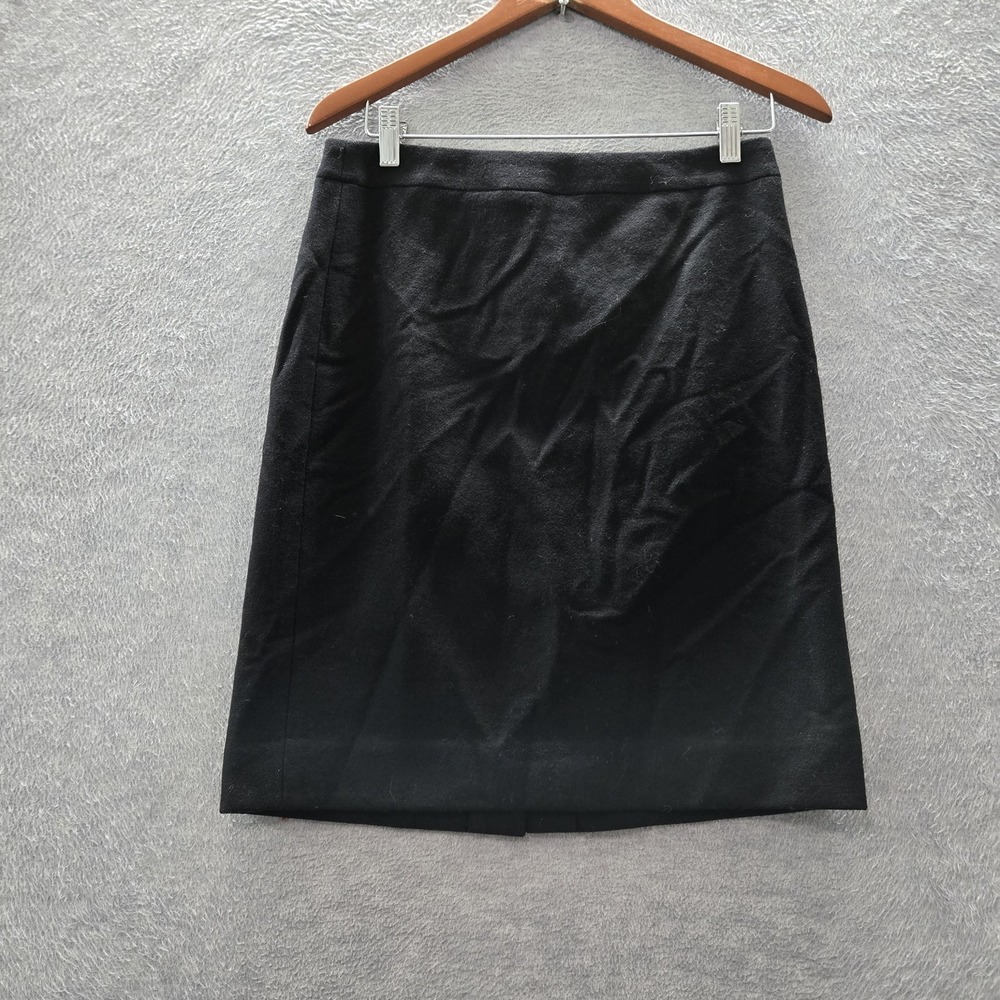 J.crew Women Skirt 2 Black Polyester Wool Pencil‎ Skirt 46575 The Skirt NWT